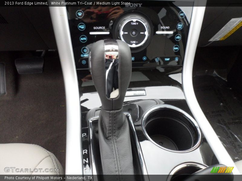 White Platinum Tri-Coat / Medium Light Stone 2013 Ford Edge Limited