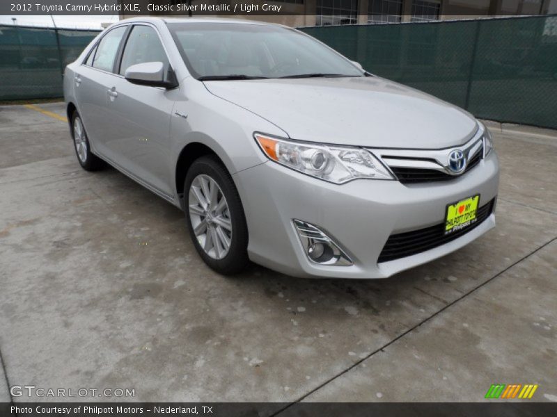 Classic Silver Metallic / Light Gray 2012 Toyota Camry Hybrid XLE