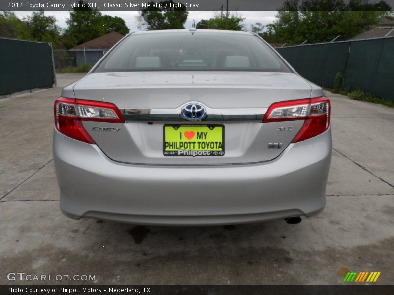 Classic Silver Metallic / Light Gray 2012 Toyota Camry Hybrid XLE