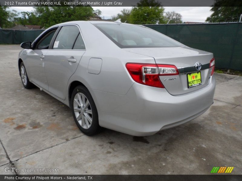 Classic Silver Metallic / Light Gray 2012 Toyota Camry Hybrid XLE