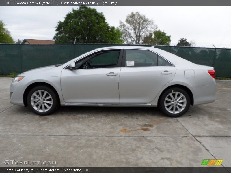 Classic Silver Metallic / Light Gray 2012 Toyota Camry Hybrid XLE