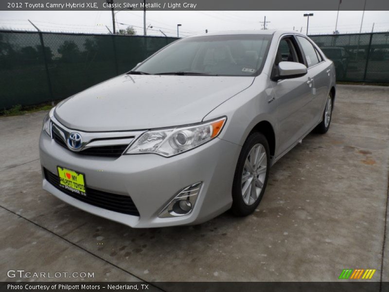 Classic Silver Metallic / Light Gray 2012 Toyota Camry Hybrid XLE