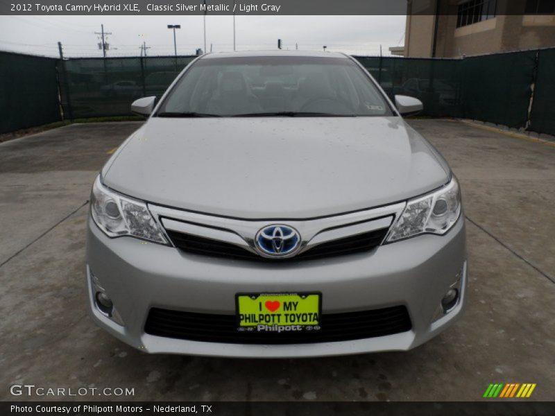 Classic Silver Metallic / Light Gray 2012 Toyota Camry Hybrid XLE