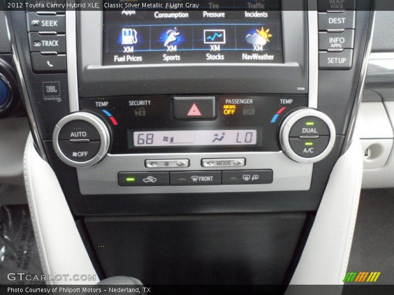 Classic Silver Metallic / Light Gray 2012 Toyota Camry Hybrid XLE