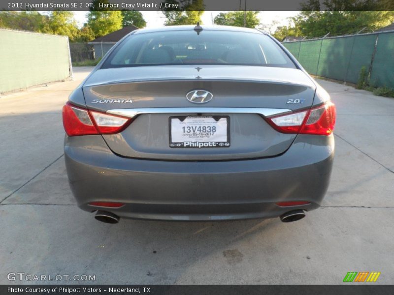 Harbor Gray Metallic / Gray 2012 Hyundai Sonata SE 2.0T