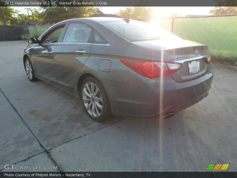 Harbor Gray Metallic / Gray 2012 Hyundai Sonata SE 2.0T