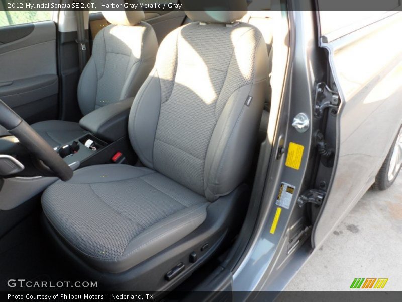 Harbor Gray Metallic / Gray 2012 Hyundai Sonata SE 2.0T