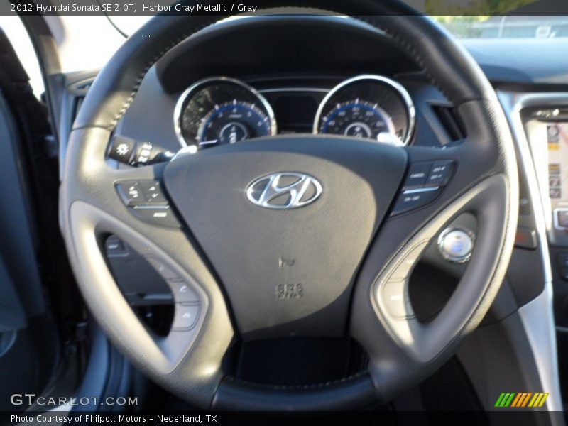 Harbor Gray Metallic / Gray 2012 Hyundai Sonata SE 2.0T