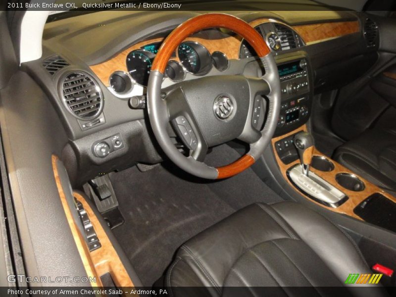 Quicksilver Metallic / Ebony/Ebony 2011 Buick Enclave CXL