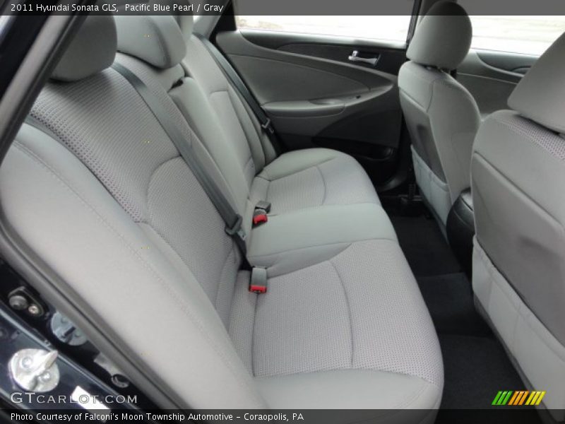 Pacific Blue Pearl / Gray 2011 Hyundai Sonata GLS