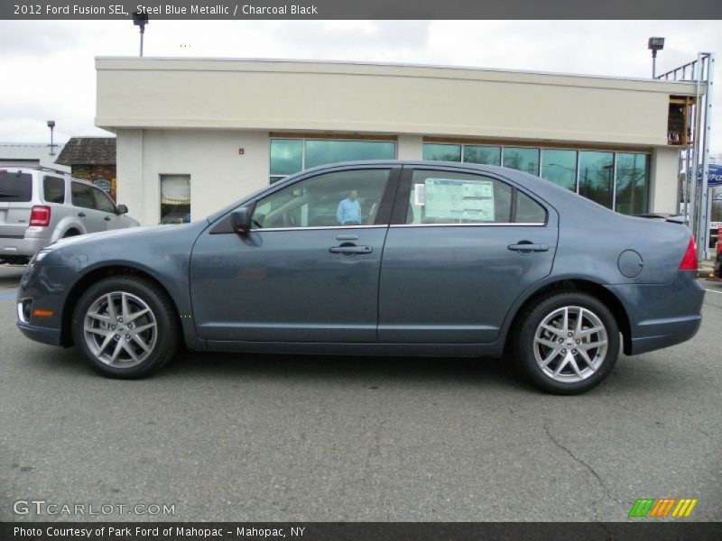 Steel Blue Metallic / Charcoal Black 2012 Ford Fusion SEL