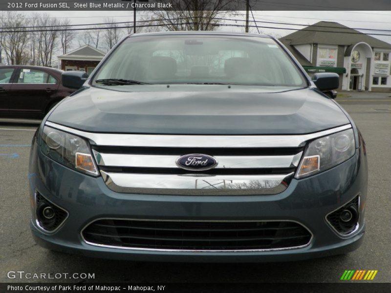 Steel Blue Metallic / Charcoal Black 2012 Ford Fusion SEL