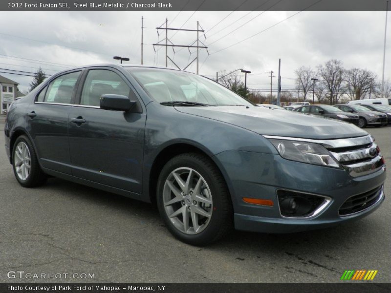Steel Blue Metallic / Charcoal Black 2012 Ford Fusion SEL