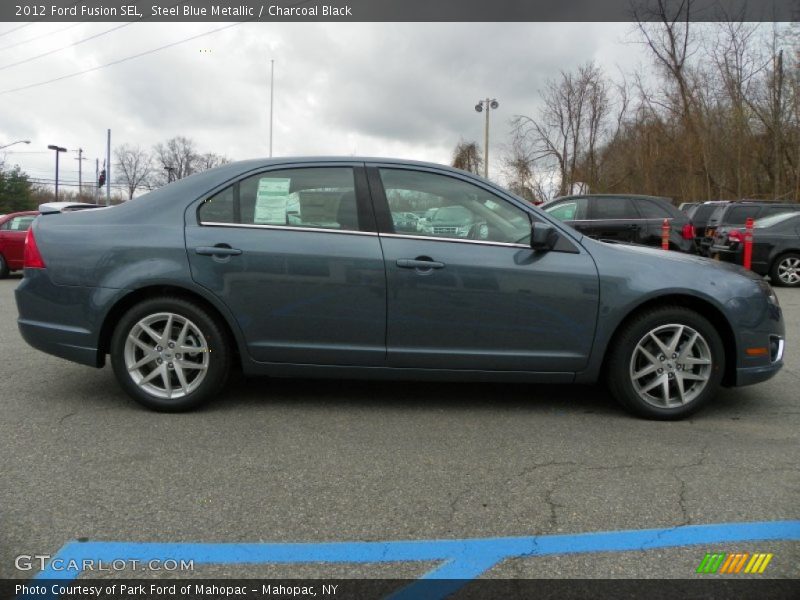 Steel Blue Metallic / Charcoal Black 2012 Ford Fusion SEL