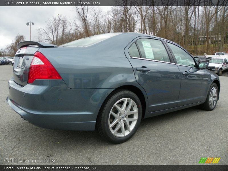 Steel Blue Metallic / Charcoal Black 2012 Ford Fusion SEL