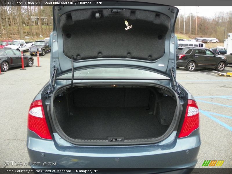 Steel Blue Metallic / Charcoal Black 2012 Ford Fusion SEL