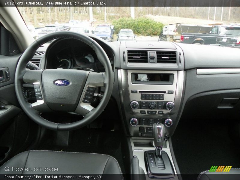 Steel Blue Metallic / Charcoal Black 2012 Ford Fusion SEL