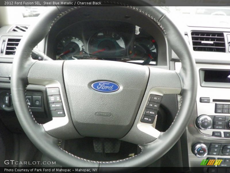 Steel Blue Metallic / Charcoal Black 2012 Ford Fusion SEL