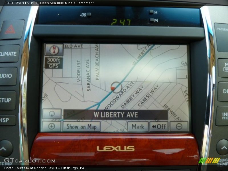 Deep Sea Blue Mica / Parchment 2011 Lexus ES 350