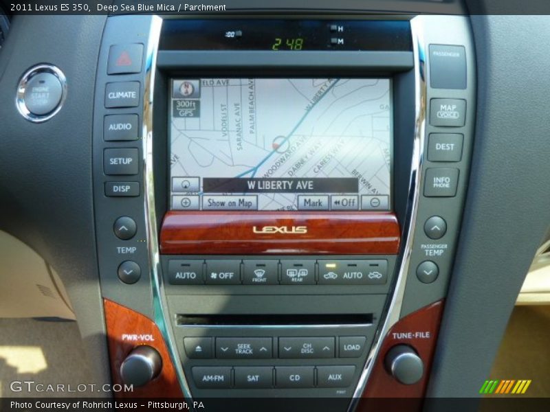 Deep Sea Blue Mica / Parchment 2011 Lexus ES 350