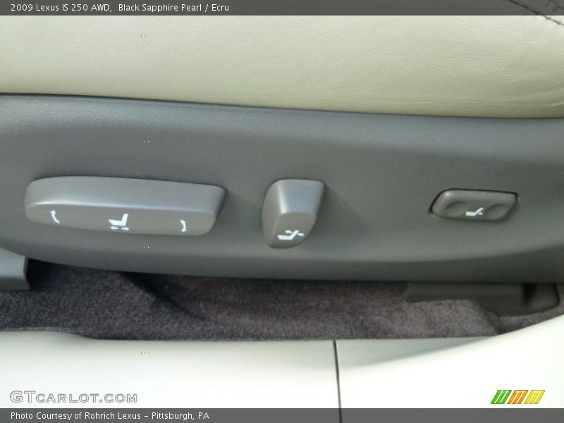 Black Sapphire Pearl / Ecru 2009 Lexus IS 250 AWD