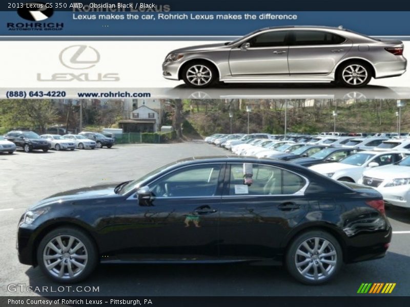 Obsidian Black / Black 2013 Lexus GS 350 AWD