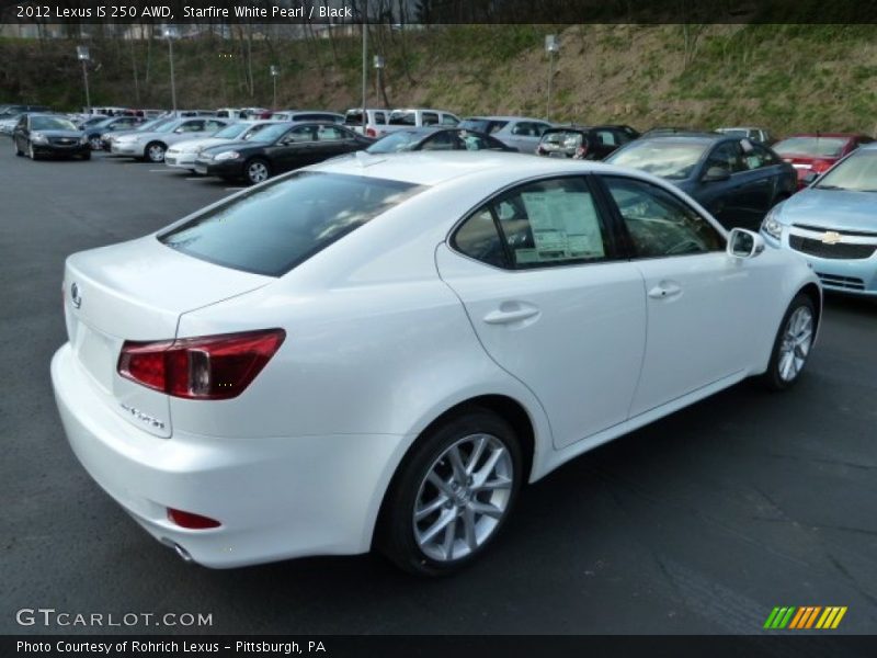 Starfire White Pearl / Black 2012 Lexus IS 250 AWD