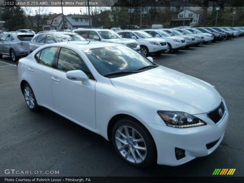 Starfire White Pearl / Black 2012 Lexus IS 250 AWD