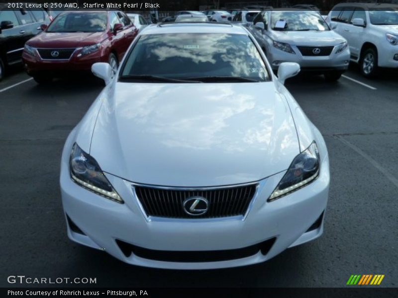 Starfire White Pearl / Black 2012 Lexus IS 250 AWD