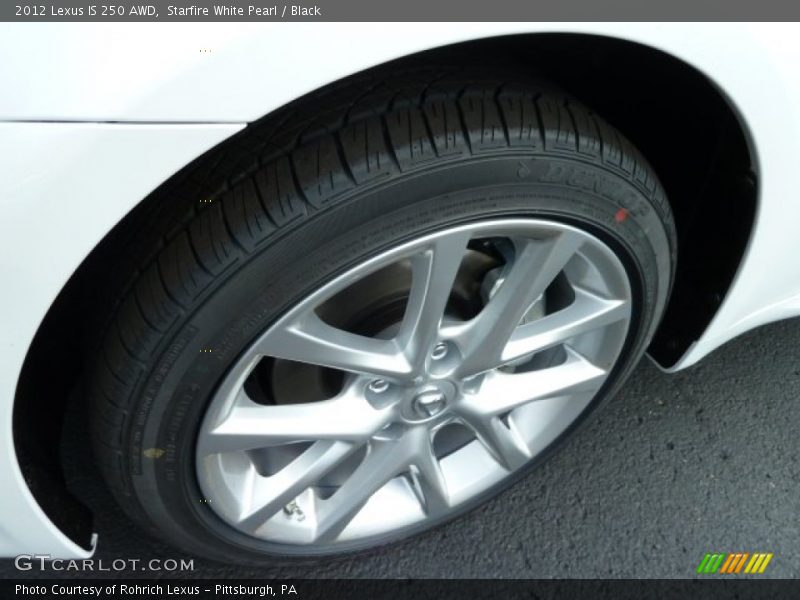 Starfire White Pearl / Black 2012 Lexus IS 250 AWD