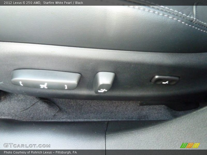 Starfire White Pearl / Black 2012 Lexus IS 250 AWD
