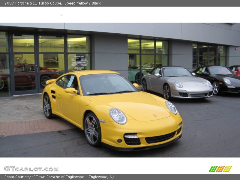 Speed Yellow / Black 2007 Porsche 911 Turbo Coupe