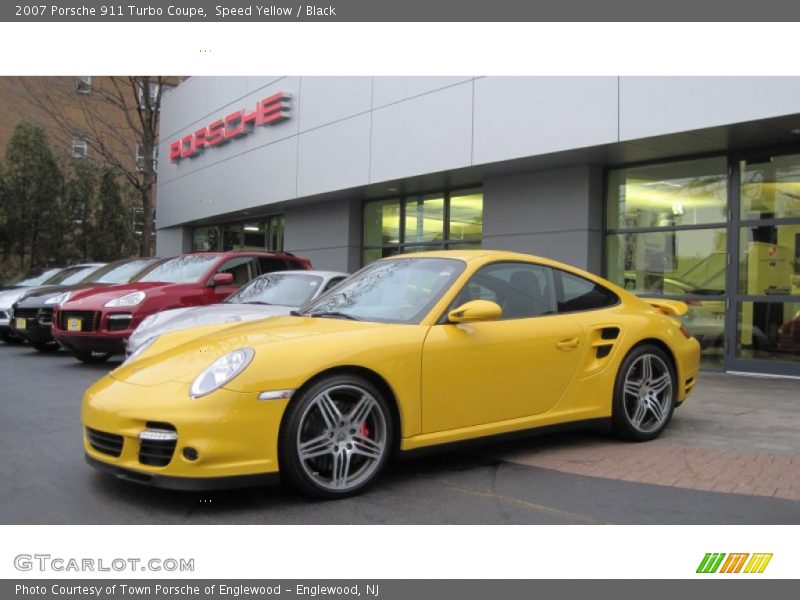Speed Yellow / Black 2007 Porsche 911 Turbo Coupe