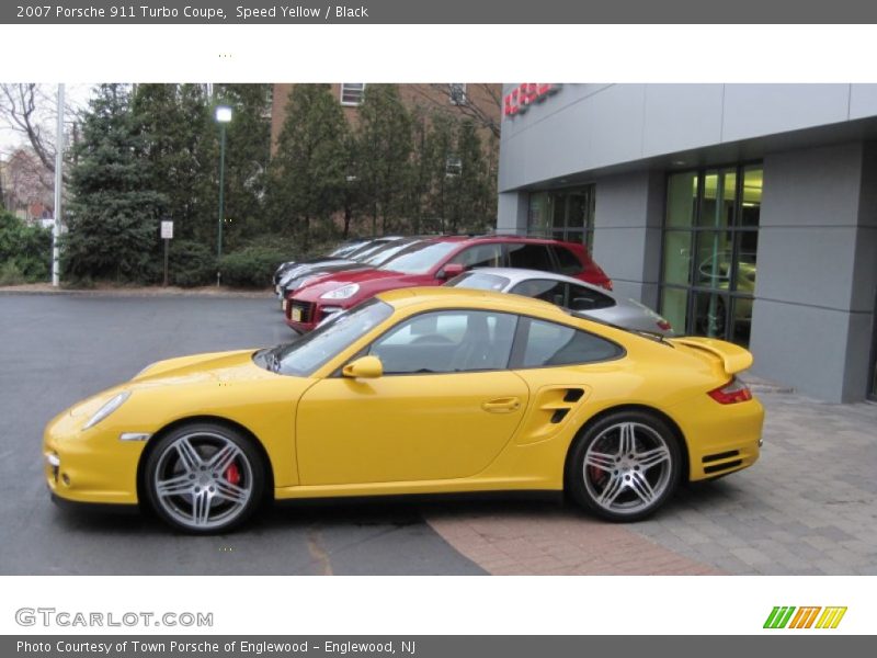Speed Yellow / Black 2007 Porsche 911 Turbo Coupe