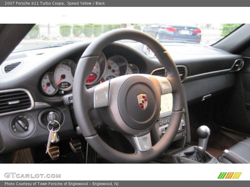 Speed Yellow / Black 2007 Porsche 911 Turbo Coupe