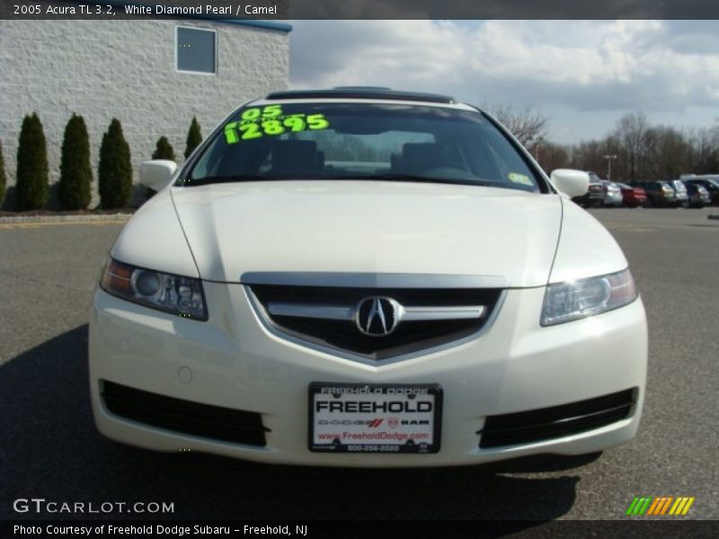 White Diamond Pearl / Camel 2005 Acura TL 3.2