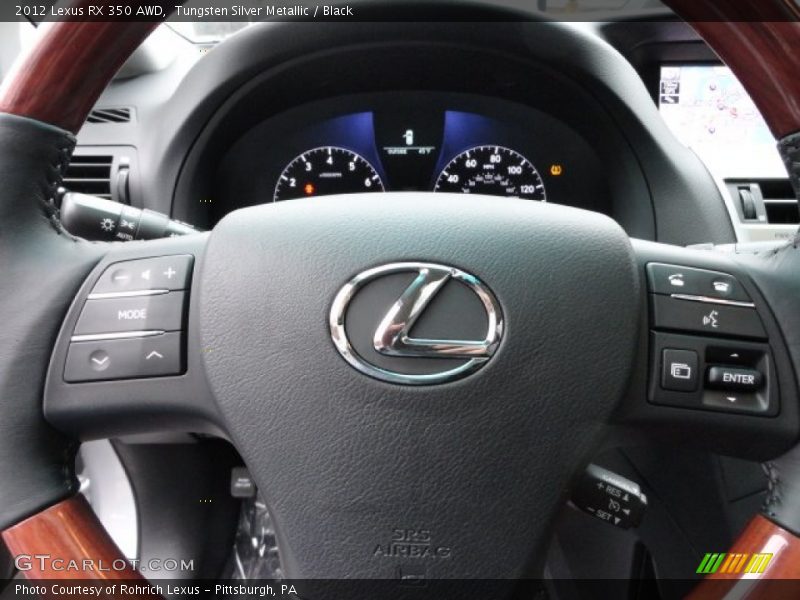 Tungsten Silver Metallic / Black 2012 Lexus RX 350 AWD