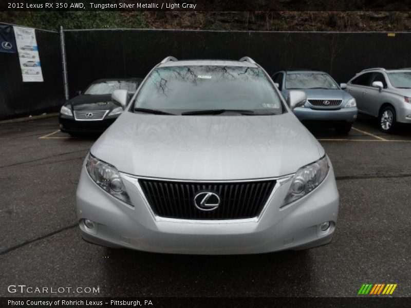 Tungsten Silver Metallic / Light Gray 2012 Lexus RX 350 AWD