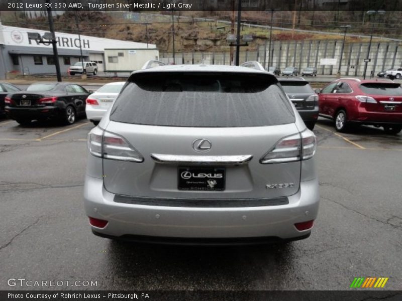 Tungsten Silver Metallic / Light Gray 2012 Lexus RX 350 AWD