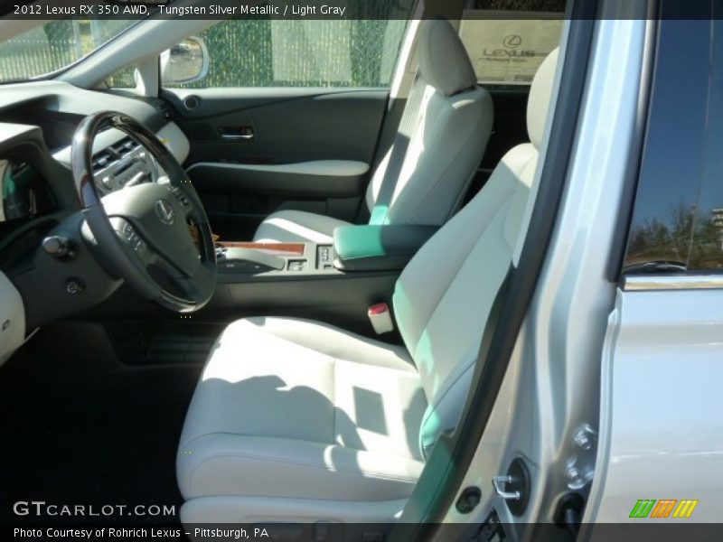 Tungsten Silver Metallic / Light Gray 2012 Lexus RX 350 AWD