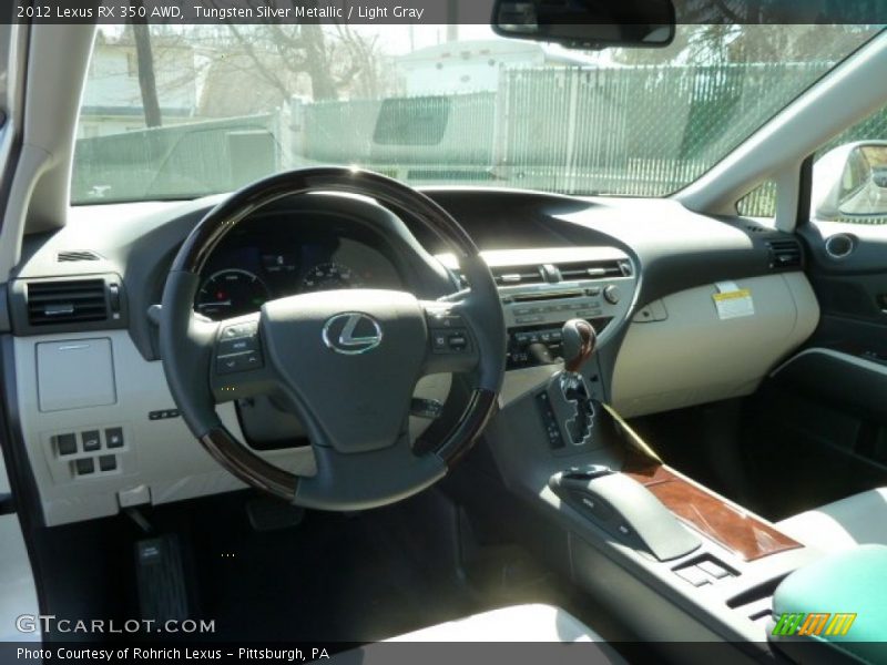 Tungsten Silver Metallic / Light Gray 2012 Lexus RX 350 AWD