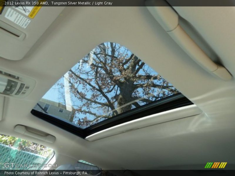 Tungsten Silver Metallic / Light Gray 2012 Lexus RX 350 AWD