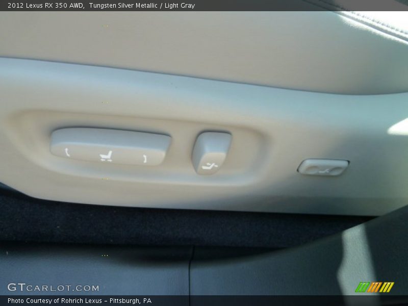 Tungsten Silver Metallic / Light Gray 2012 Lexus RX 350 AWD