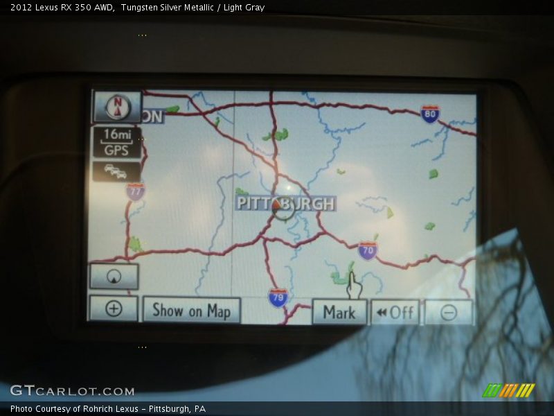 Tungsten Silver Metallic / Light Gray 2012 Lexus RX 350 AWD