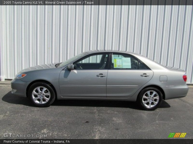 Mineral Green Opalescent / Taupe 2005 Toyota Camry XLE V6