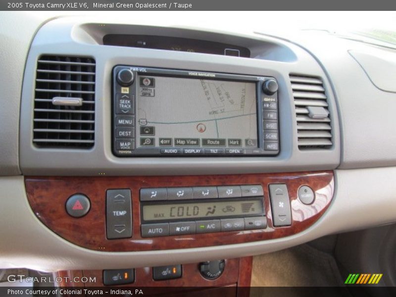 Mineral Green Opalescent / Taupe 2005 Toyota Camry XLE V6