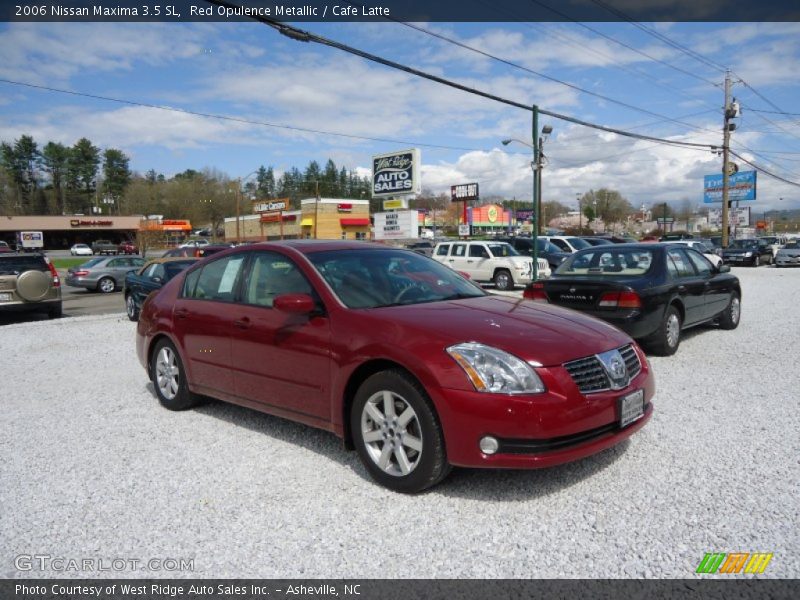 Red Opulence Metallic / Cafe Latte 2006 Nissan Maxima 3.5 SL