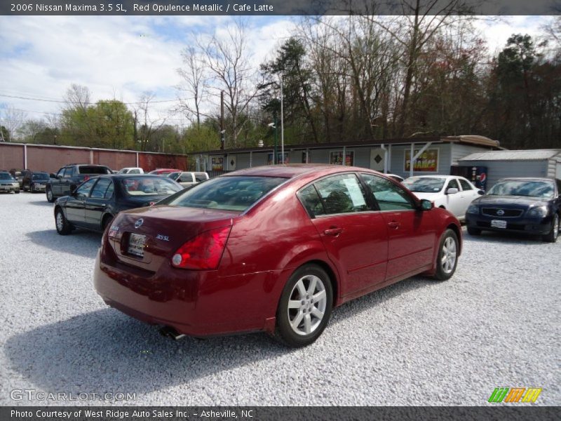 Red Opulence Metallic / Cafe Latte 2006 Nissan Maxima 3.5 SL