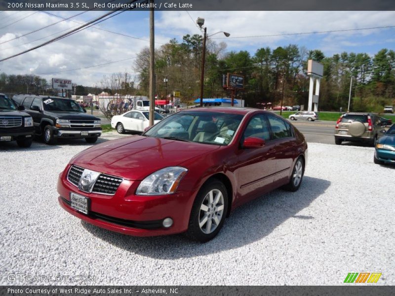 Red Opulence Metallic / Cafe Latte 2006 Nissan Maxima 3.5 SL