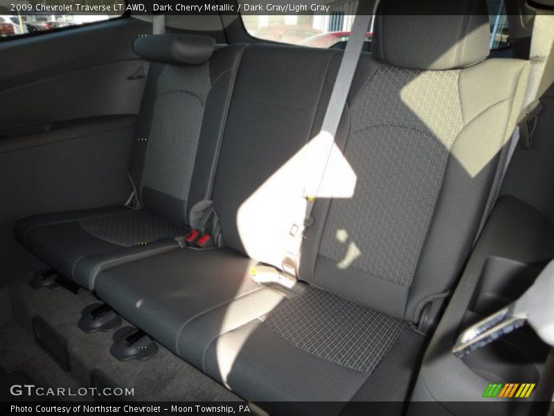 Dark Cherry Metallic / Dark Gray/Light Gray 2009 Chevrolet Traverse LT AWD